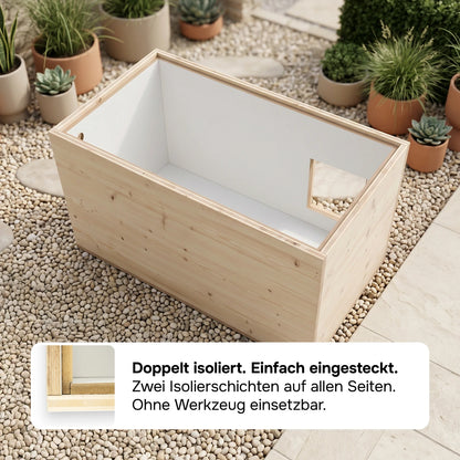 Maison pour chat XXL, extérieur, résistante aux intempéries avec isolation pour grands chats, fabriquée en Allemagne